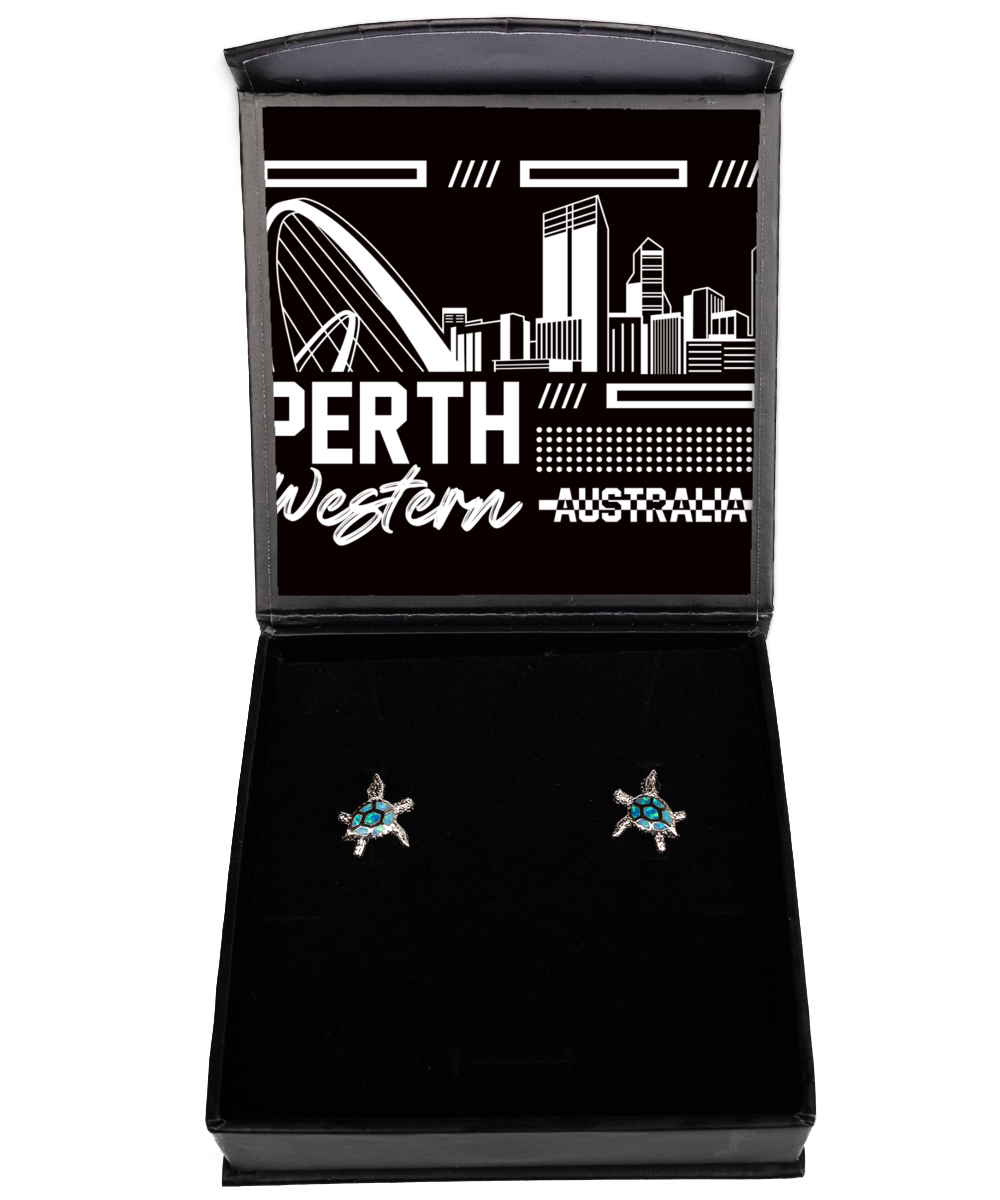 Perth,  Opal Turtle Earrings. Model 60083
