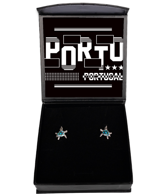 Porto,  Opal Turtle Earrings. Model 60083