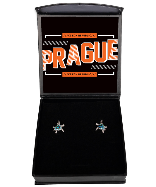 Prague,  Opal Turtle Earrings. Model 60083