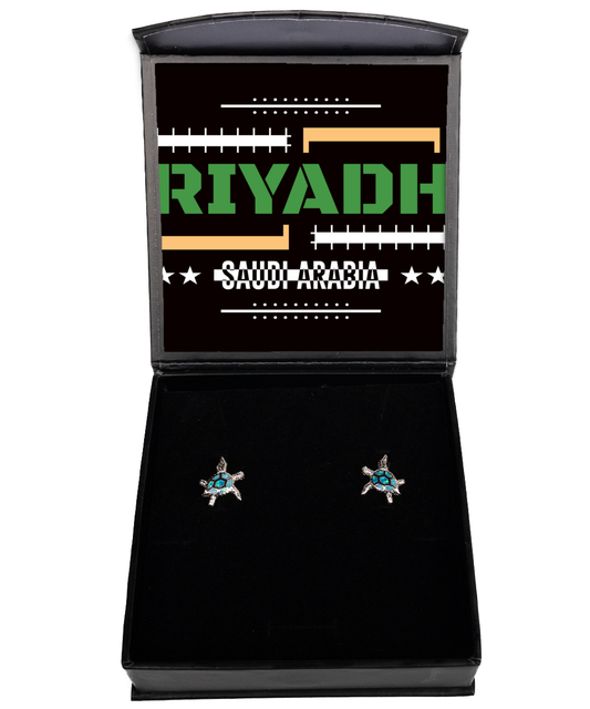 Riyadh,  Opal Turtle Earrings. Model 60083