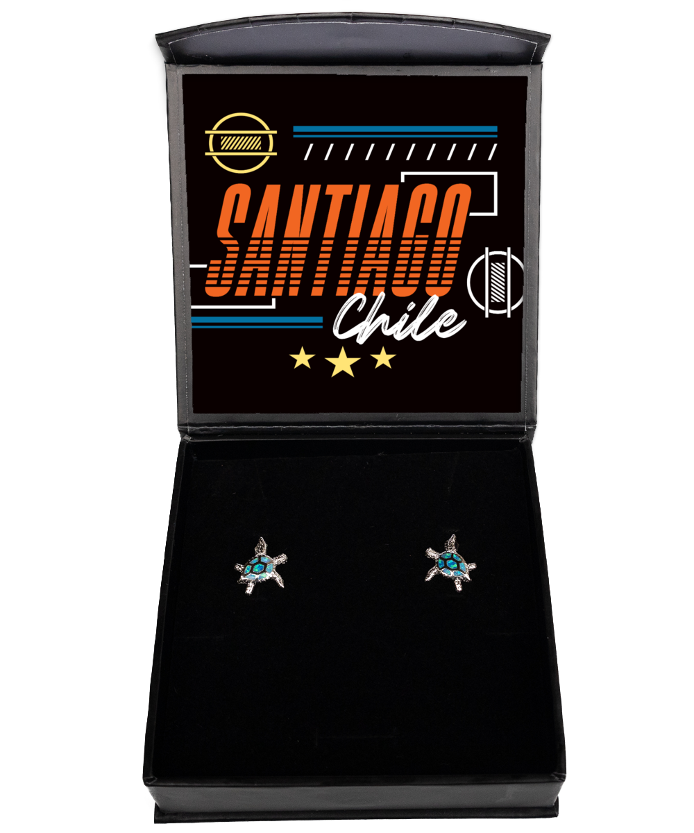 Santiago,  Opal Turtle Earrings. Model 60083