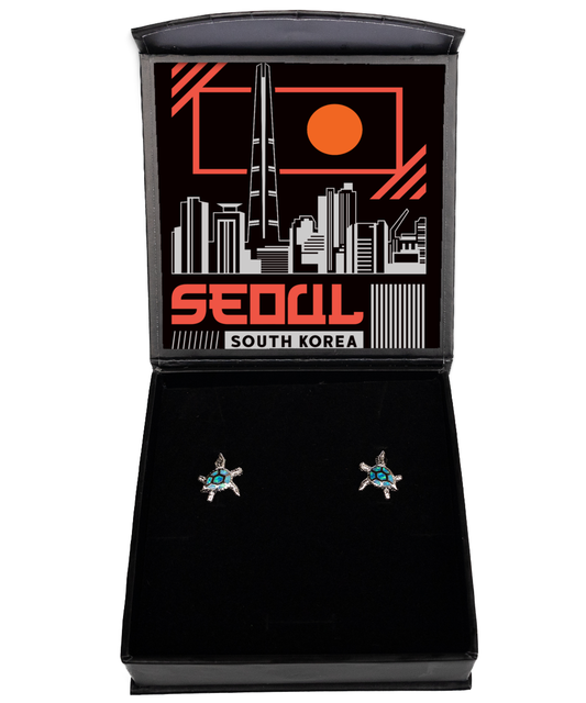 Seoul,  Opal Turtle Earrings. Model 60083