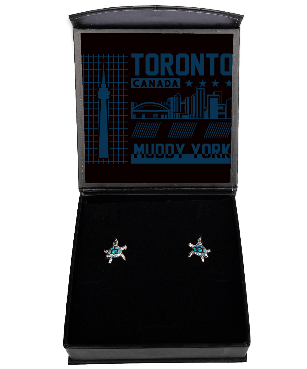 Toronto,  Opal Turtle Earrings. Model 60083