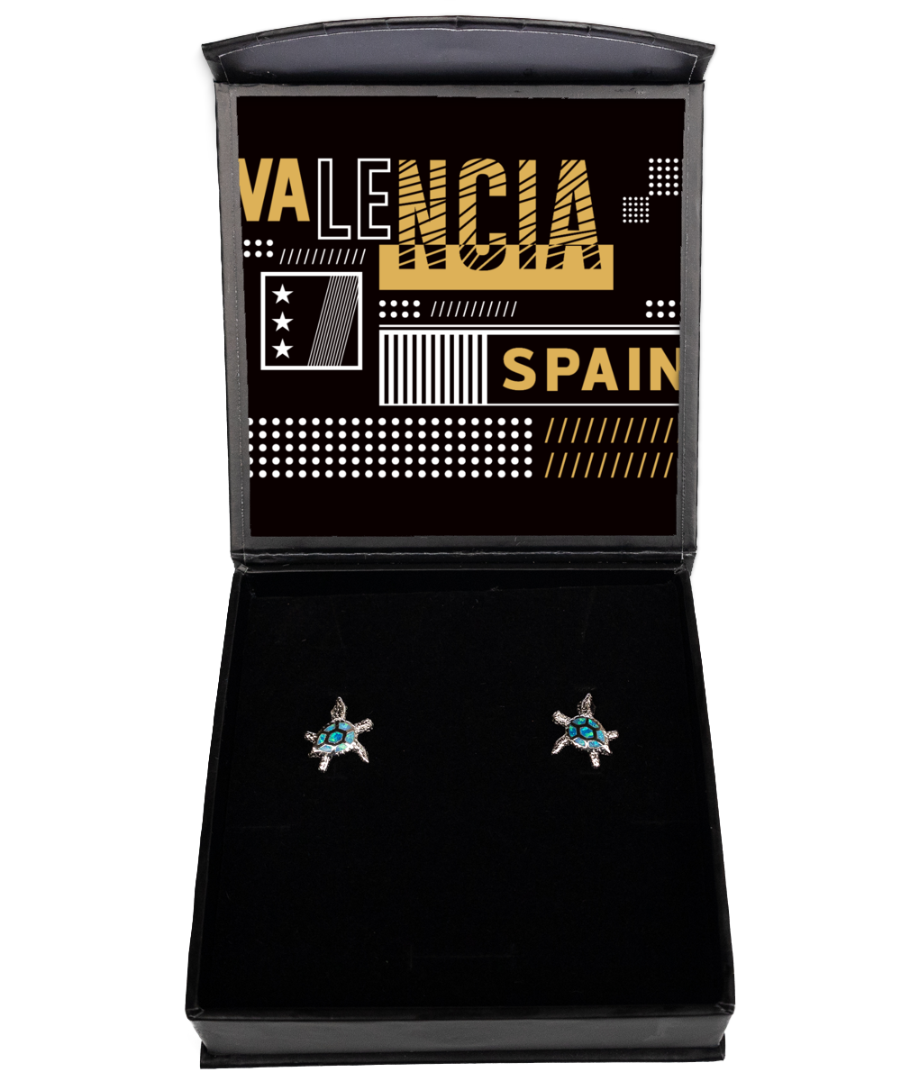 Valencia,  Opal Turtle Earrings. Model 60083