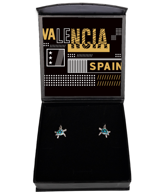 Valencia,  Opal Turtle Earrings. Model 60083