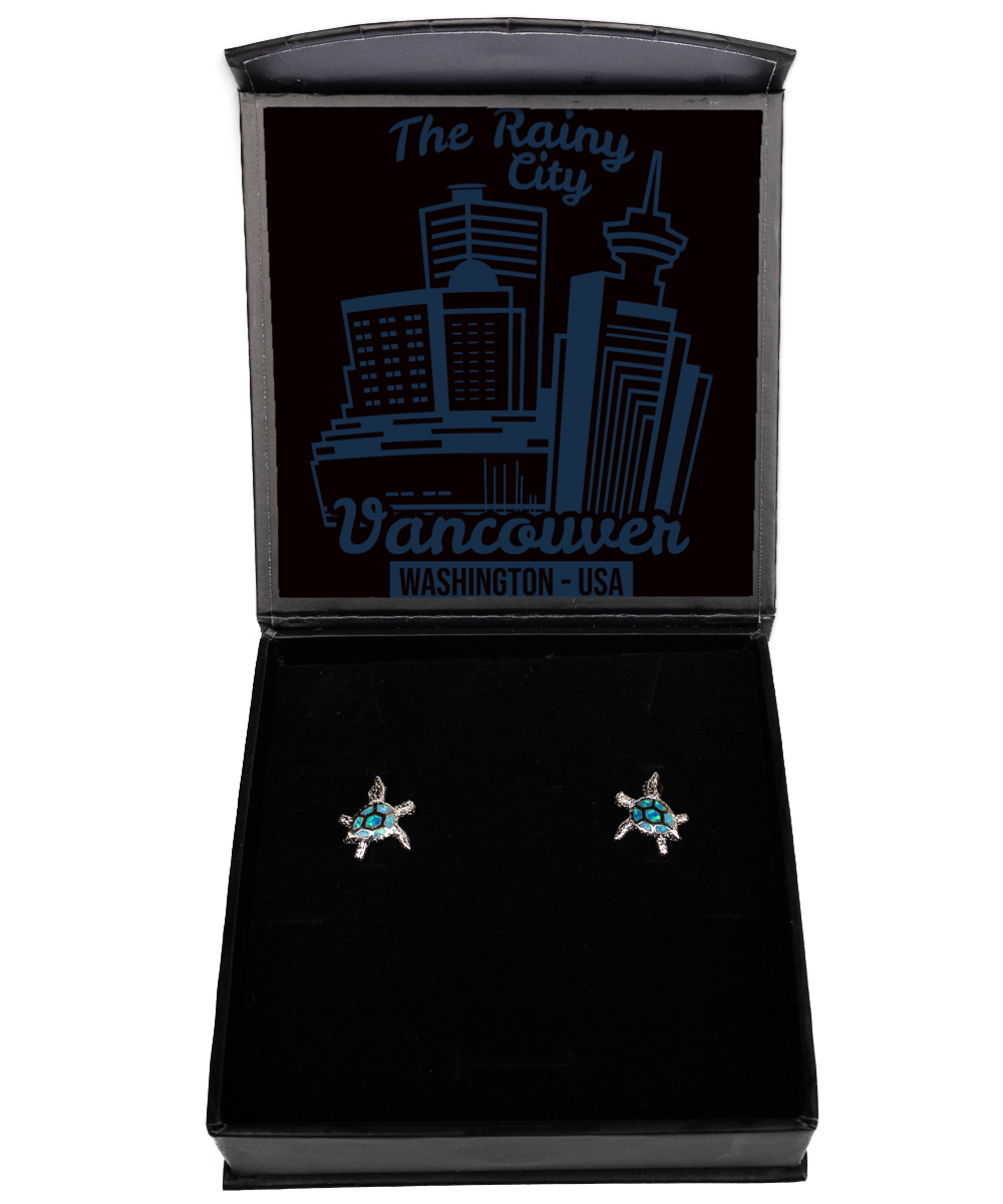 Vancouver,  Opal Turtle Earrings. Model 60083