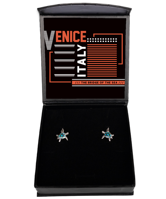 Venice,  Opal Turtle Earrings. Model 60083