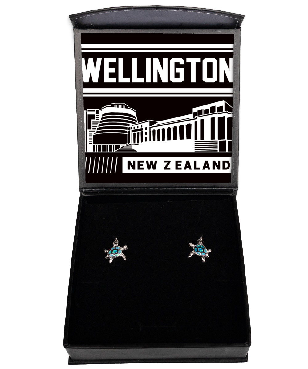 Wellington,  Opal Turtle Earrings. Model 60083