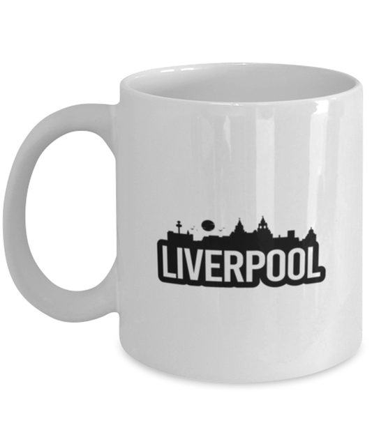 Liverpool Bold Skyline, white Coffee Mug, Coffee Cup 11oz. Model 60087