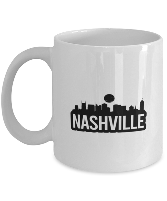 Nashville Bold Skyline, white Coffee Mug, Coffee Cup 11oz. Model 60087
