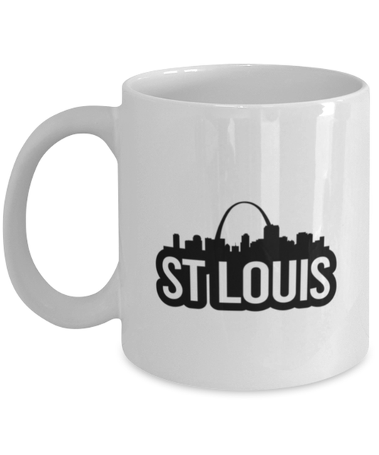 St Louis Bold Skyline, white Coffee Mug, Coffee Cup 11oz. Model 60087