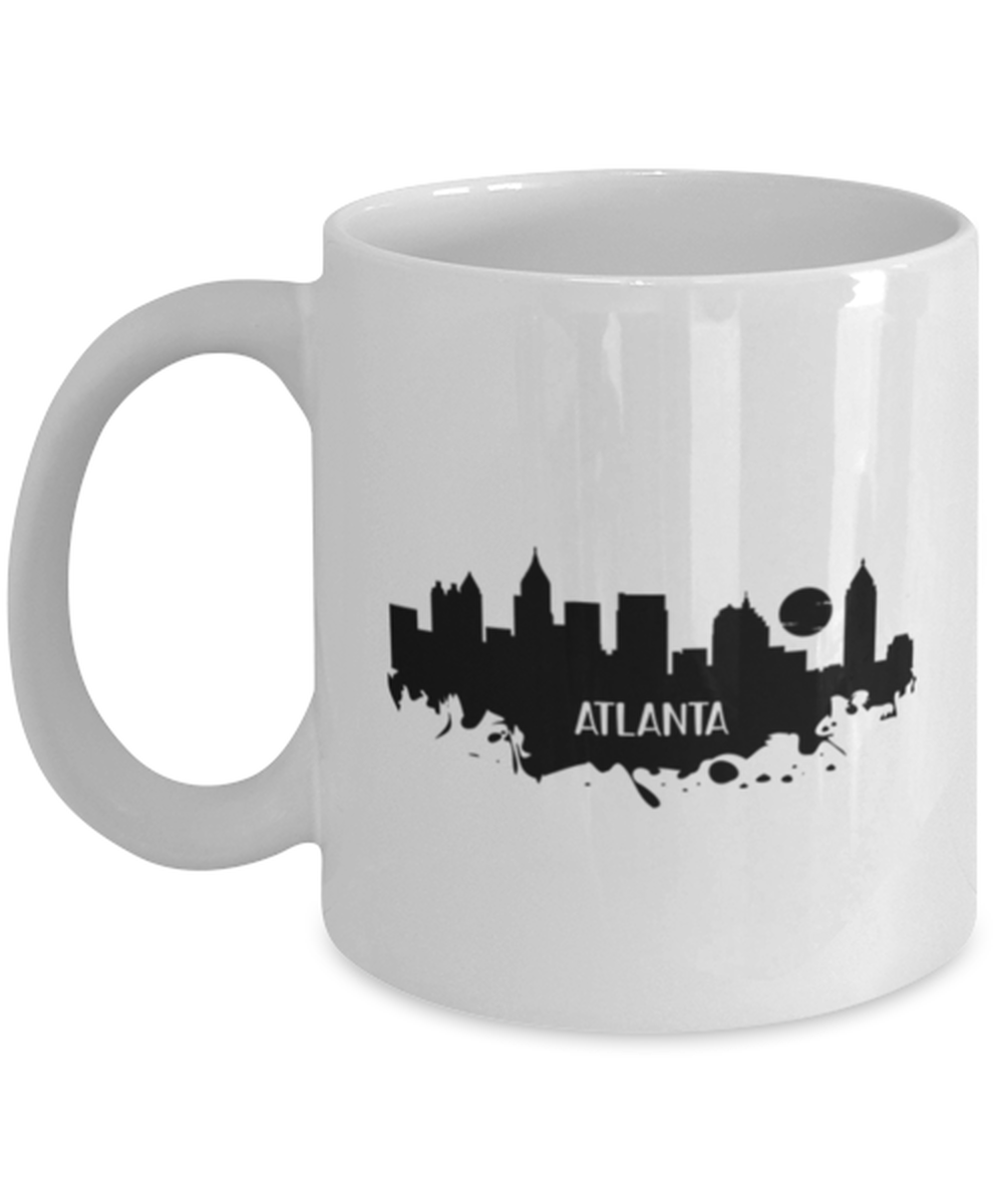 Atlanta Skyline silhouette, white Coffee Mug, Coffee Cup 11oz. Model 60087