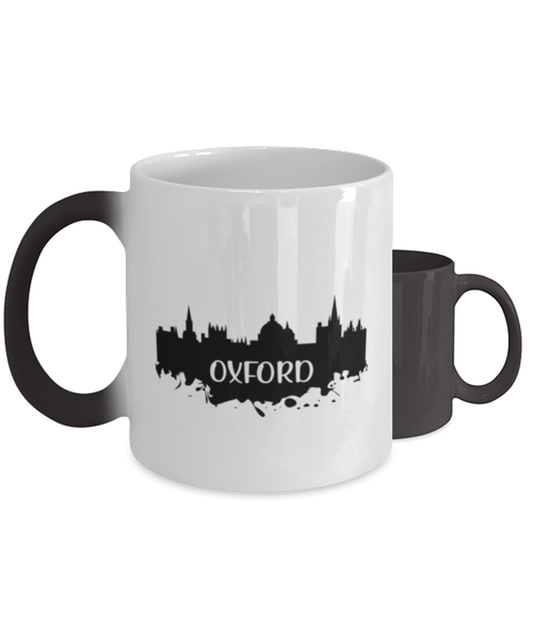 Oxford Skyline silhouette,  Heat Sensitive Color Changing Coffee Mug, Magic Coffee Cup. Model 60087