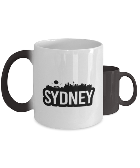 Sydney Bold Skyline,  Heat Sensitive Color Changing Coffee Mug, Magic Coffee Cup. Model 60087
