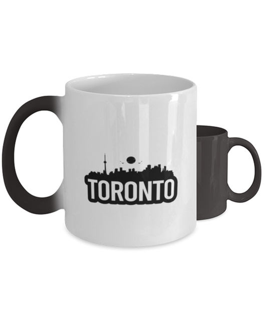 Toronto Bold Skyline,  Heat Sensitive Color Changing Coffee Mug, Magic Coffee Cup. Model 60087
