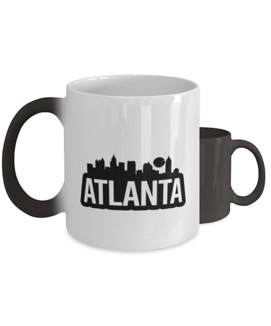 Atlanta Bold Skyline,  Heat Sensitive Color Changing Coffee Mug, Magic Coffee Cup. Model 60087