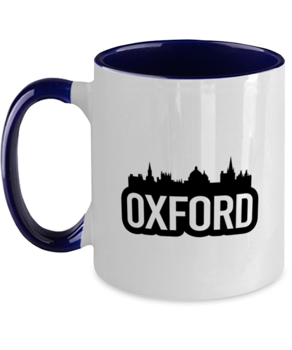 Oxford Bold Skyline, navy Two Tone Coffee Mug. Model 60087