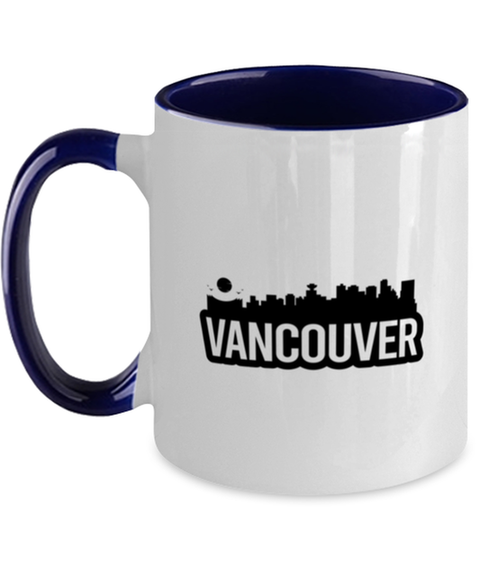 Vancouver Bold Skyline, navy Two Tone Coffee Mug. Model 60087