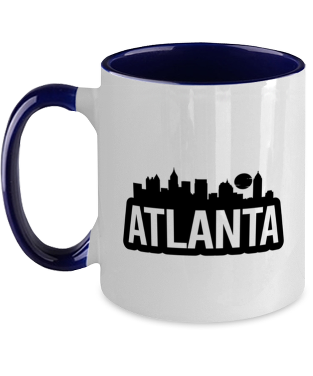 Atlanta Bold Skyline, navy Two Tone Coffee Mug. Model 60087