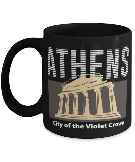 Athens, black Coffee Mug, Coffee Cup 11oz. Model 60082