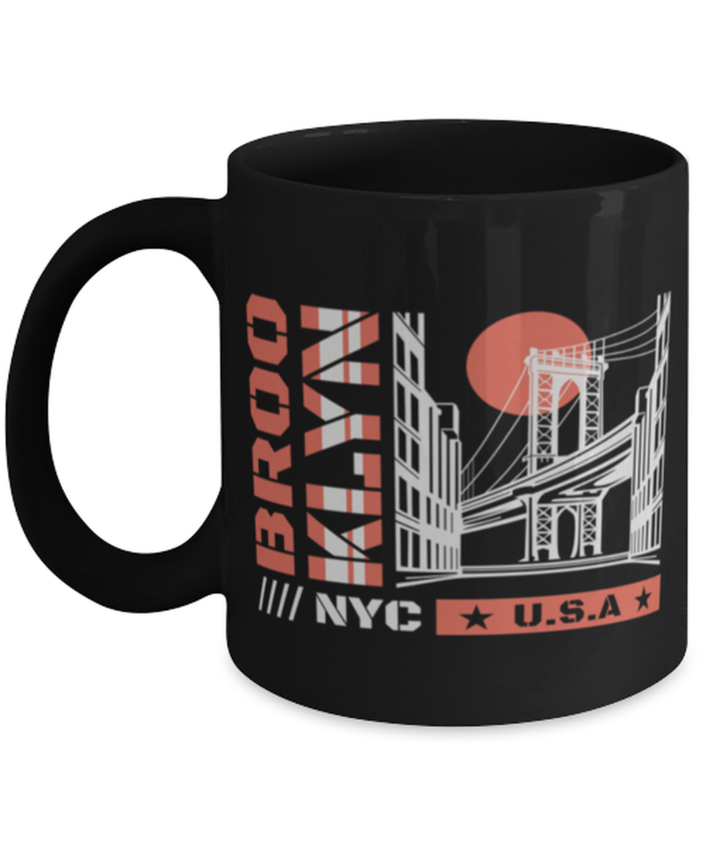 Brooklyn, black Coffee Mug, Coffee Cup 11oz. Model 60082