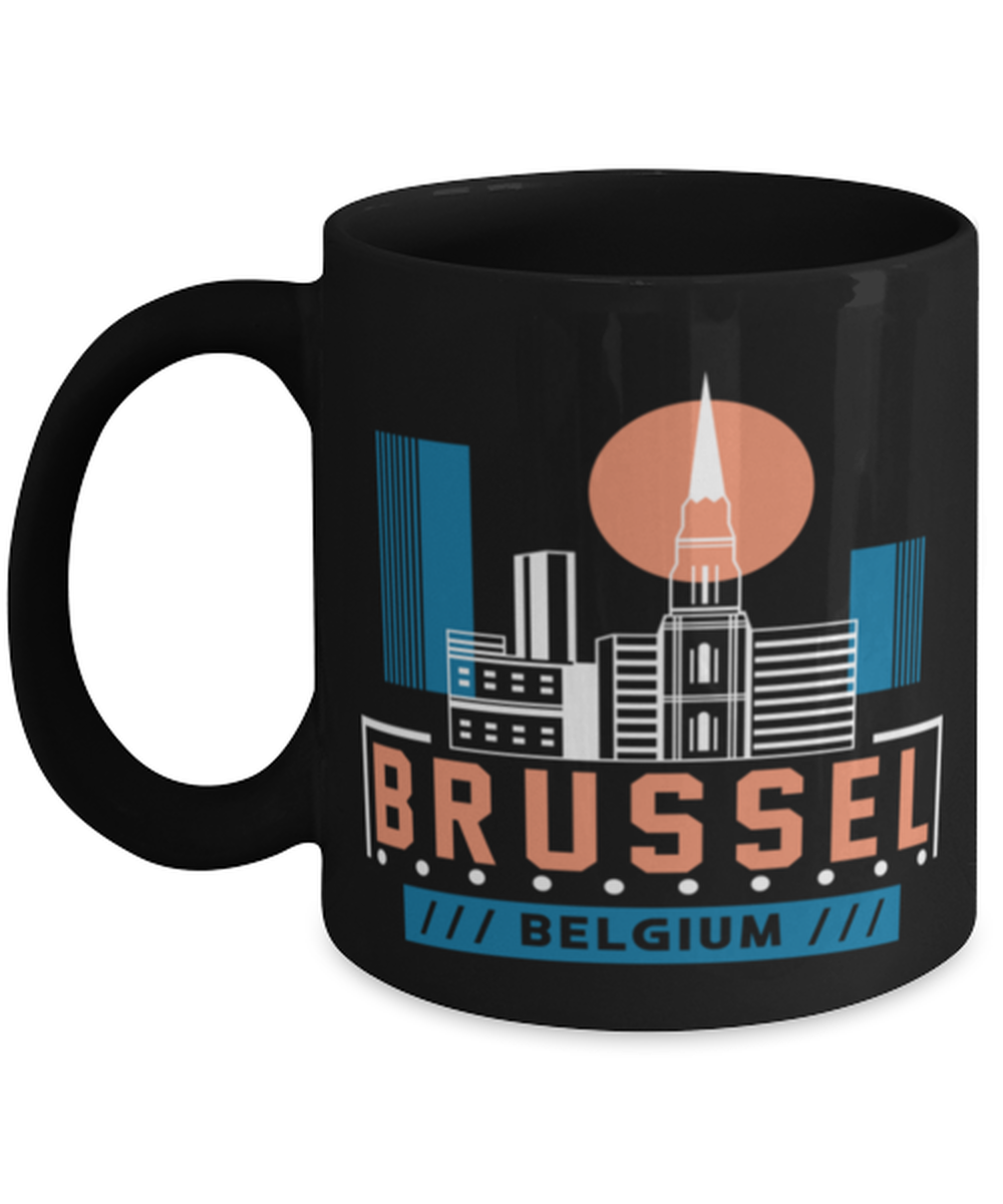 Brussel, black Coffee Mug, Coffee Cup 11oz. Model 60082