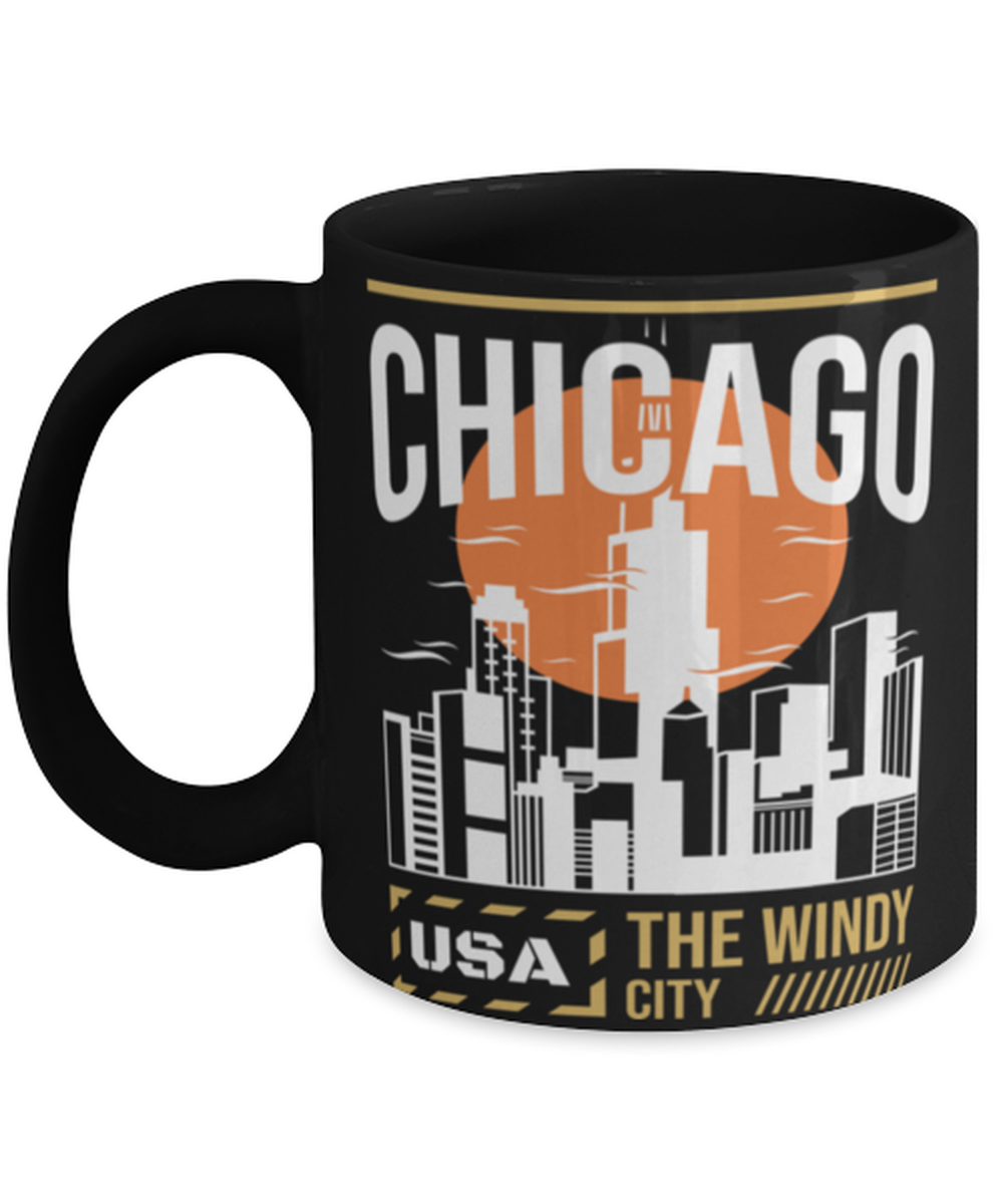 Chicago, black Coffee Mug, Coffee Cup 11oz. Model 60082