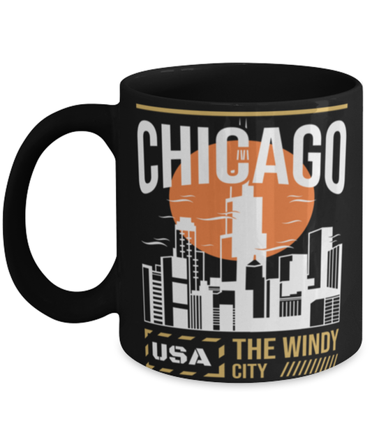 Chicago, black Coffee Mug, Coffee Cup 11oz. Model 60082