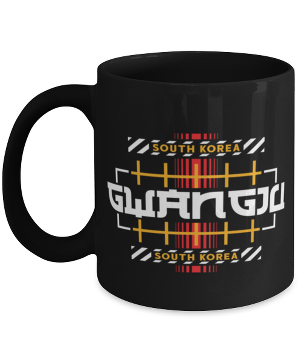 Gwangju, black Coffee Mug, Coffee Cup 11oz. Model 60082