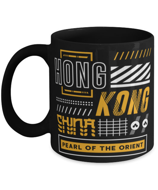 Hong Kong, black Coffee Mug, Coffee Cup 11oz. Model 60082
