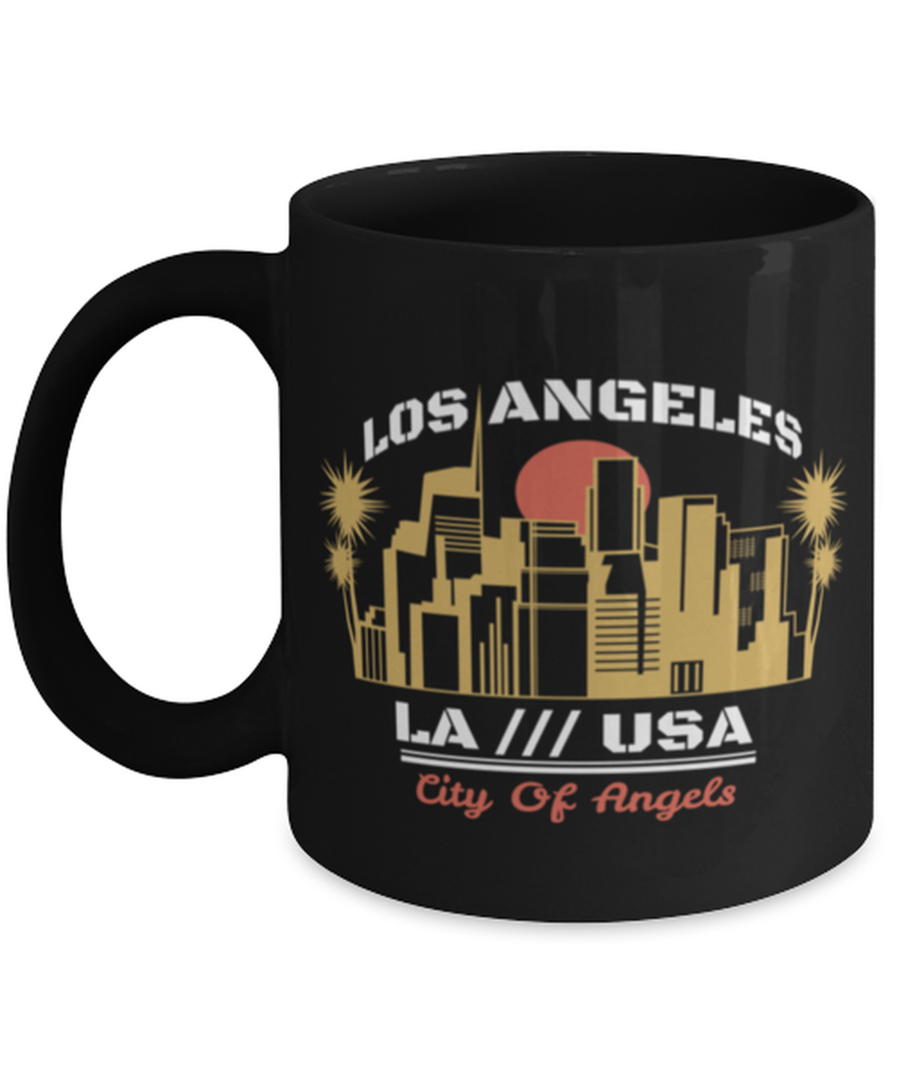 Los Angeles, black Coffee Mug, Coffee Cup 11oz. Model 60082