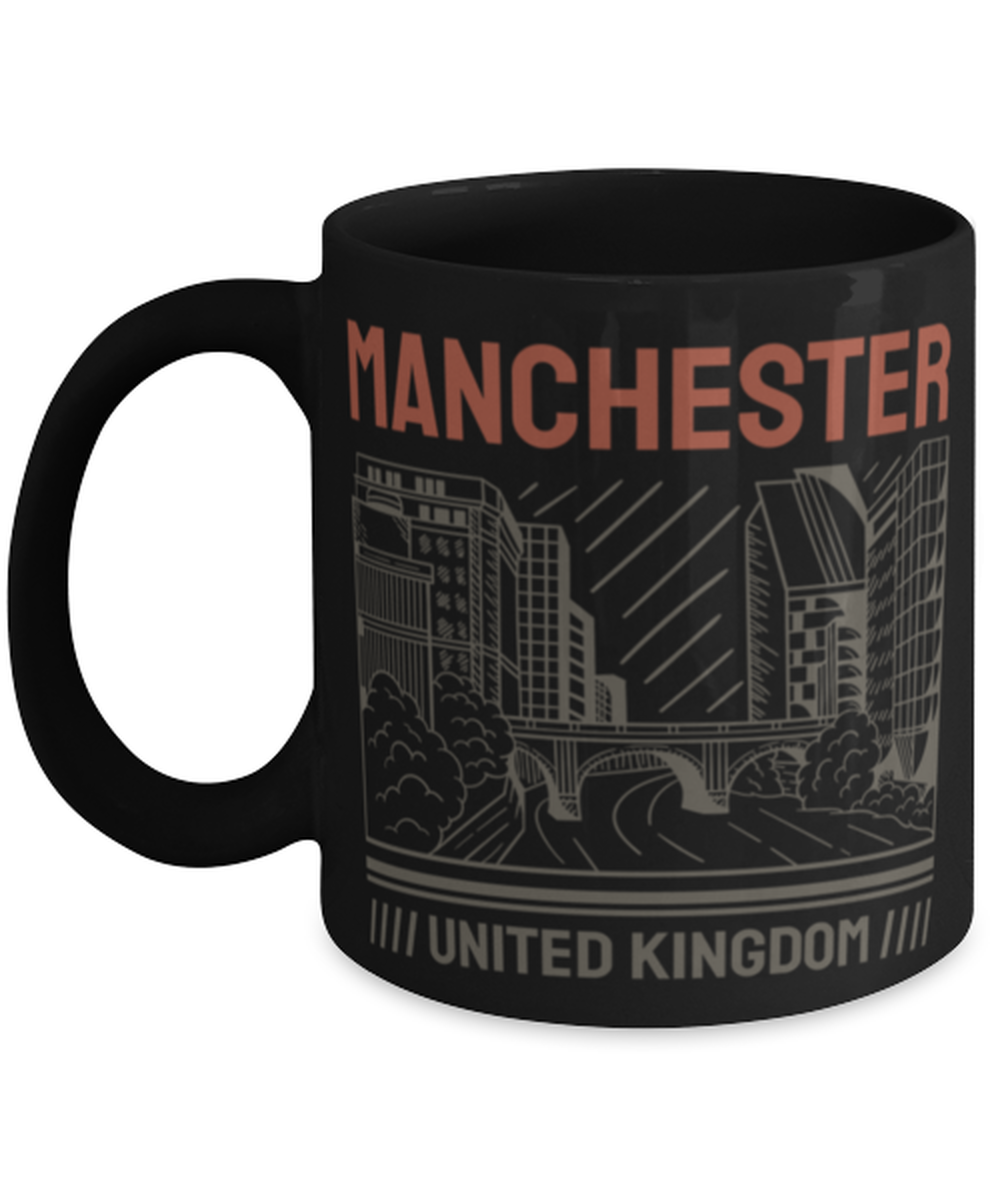 Manchester, black Coffee Mug, Coffee Cup 11oz. Model 60082