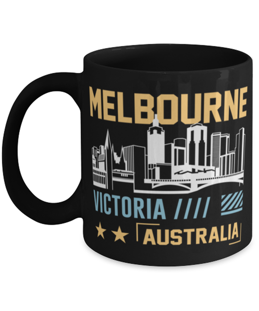 Melbourne, black Coffee Mug, Coffee Cup 11oz. Model 60082