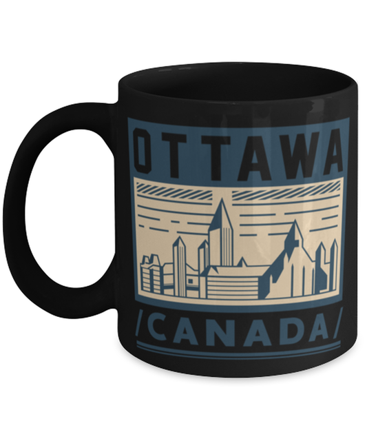 Ottawa, black Coffee Mug, Coffee Cup 11oz. Model 60082