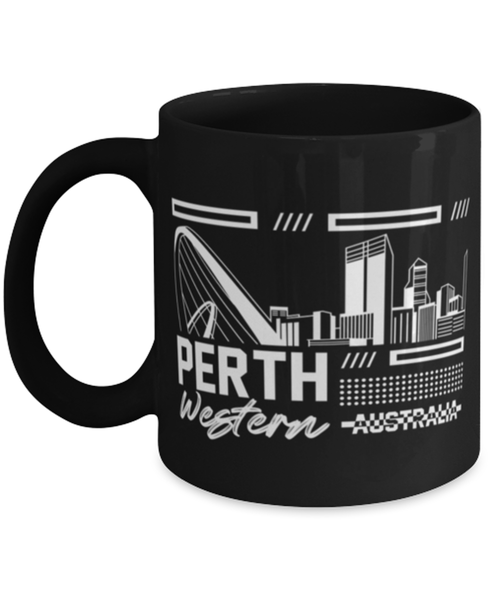 Perth, black Coffee Mug, Coffee Cup 11oz. Model 60082