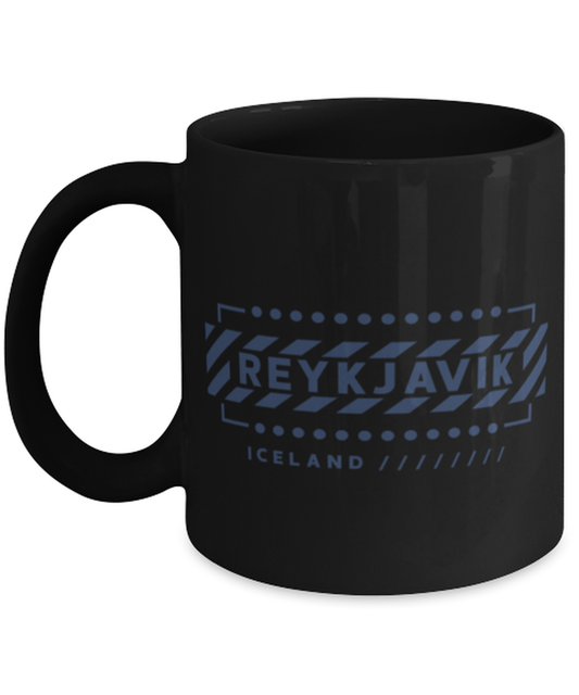 Reykjavik, black Coffee Mug, Coffee Cup 11oz. Model 60082