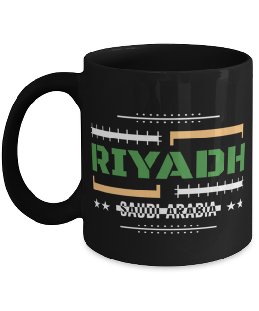 Riyadh, black Coffee Mug, Coffee Cup 11oz. Model 60082
