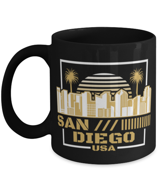 San Diego, black Coffee Mug, Coffee Cup 11oz. Model 60082