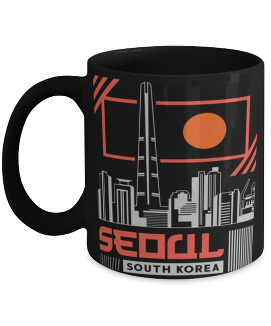 Seoul, black Coffee Mug, Coffee Cup 11oz. Model 60082