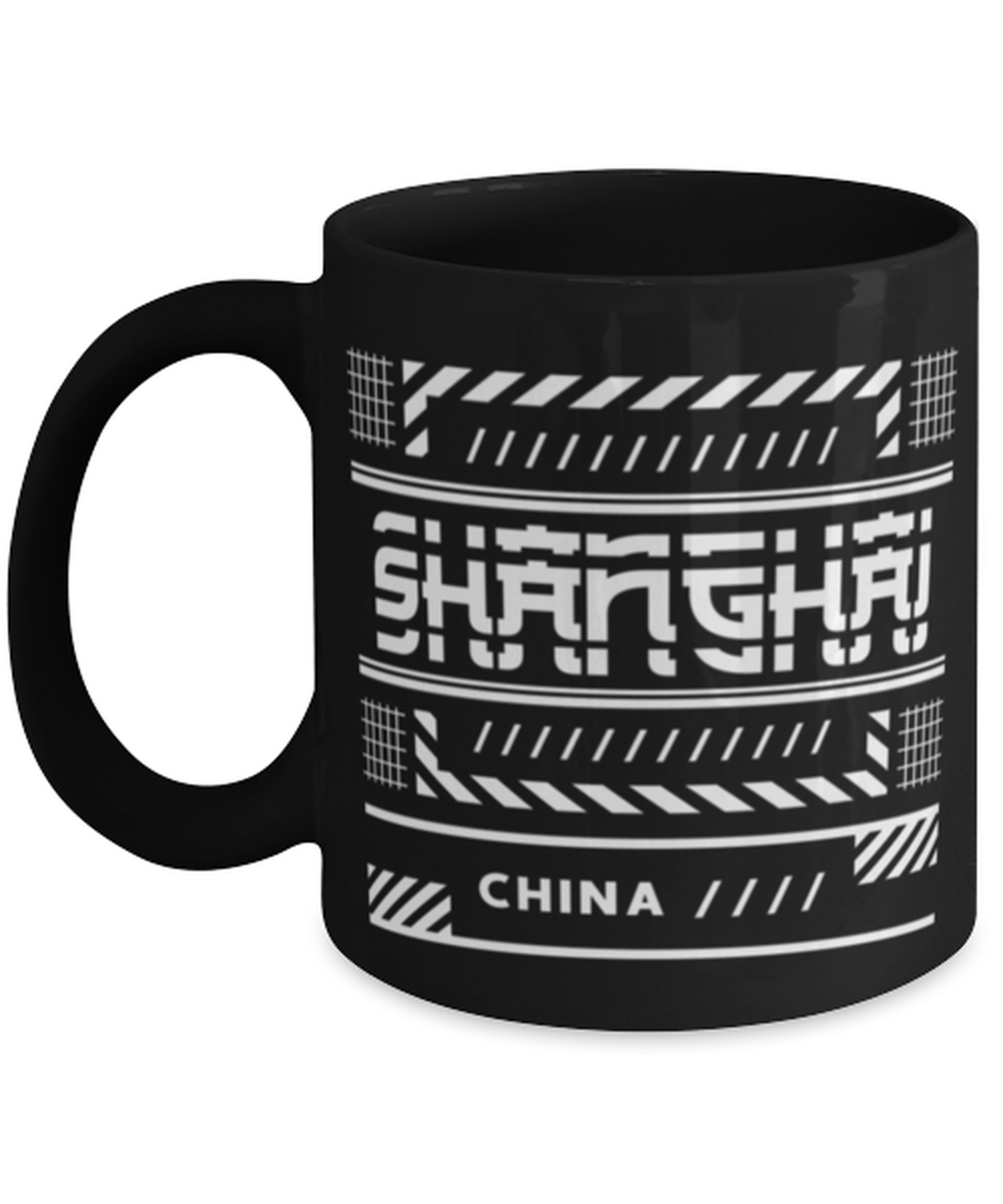 Shanghai, black Coffee Mug, Coffee Cup 11oz. Model 60082