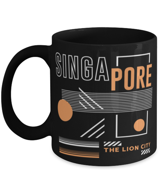 Singapore, black Coffee Mug, Coffee Cup 11oz. Model 60082