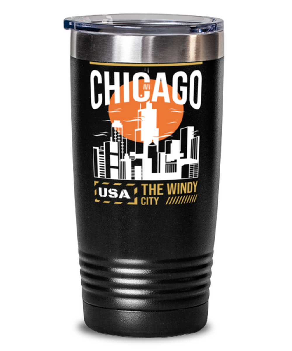 Chicago, black Tumbler 20oz. Model 60082