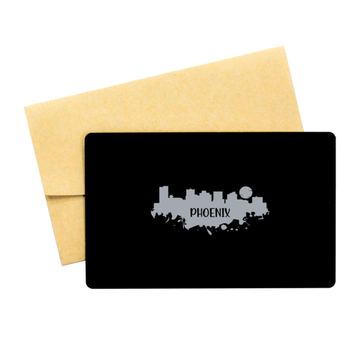 Phoenix Skyline silhouette,  Wallet Card . Model 60088