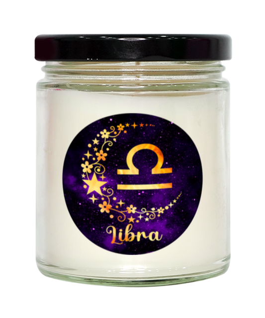 libra Zodiac Sign Horoscope,  Vanilla candle. Model 60085