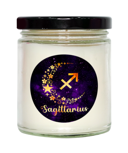 Sagittarius Zodiac Sign Horoscope,  Vanilla candle. Model 60085