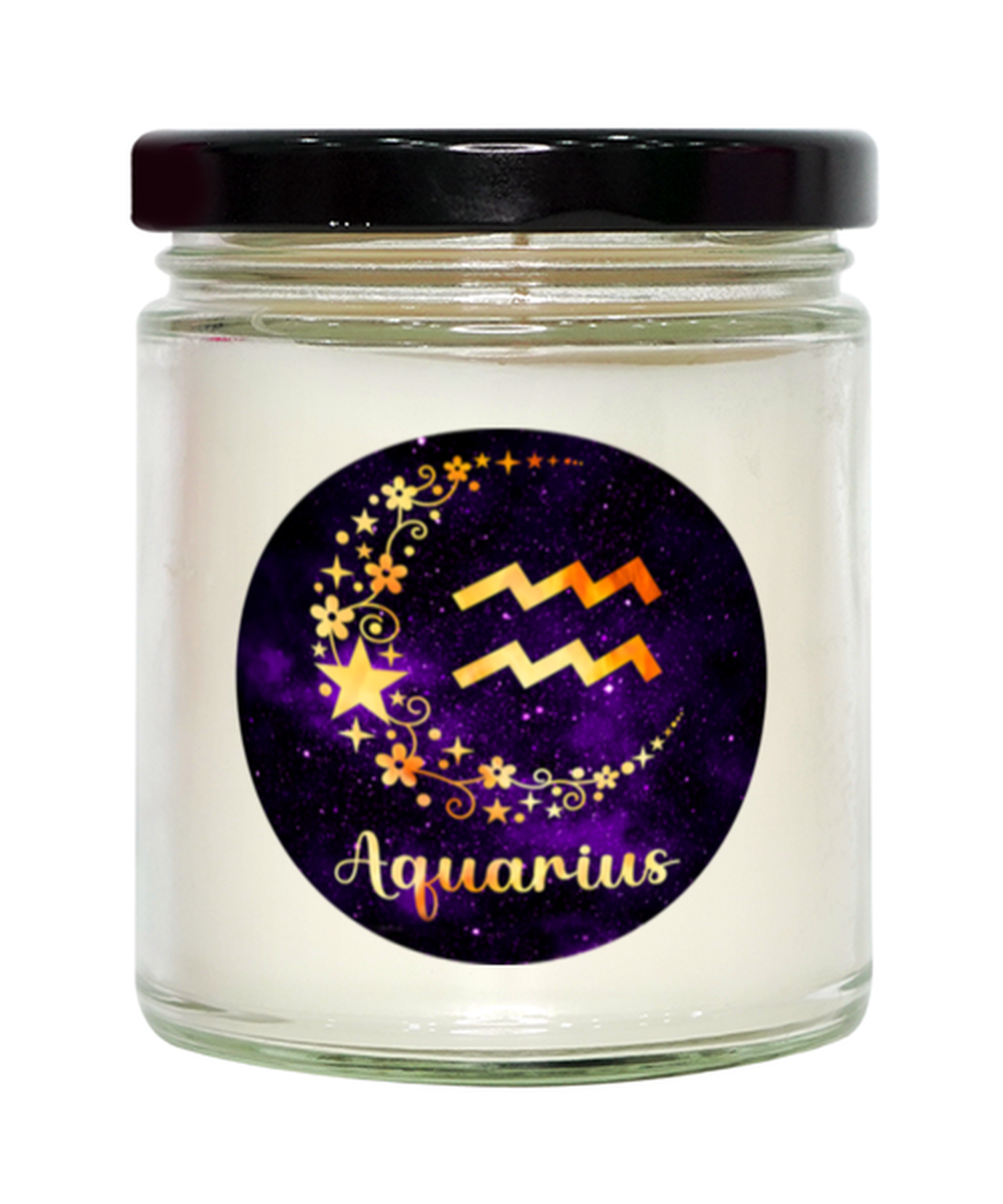 aquarius Zodiac Sign Horoscope,  Vanilla candle. Model 60085