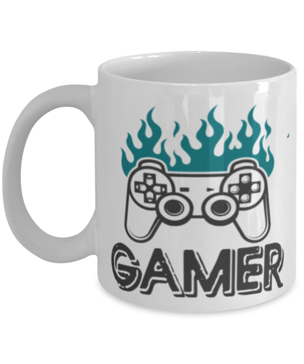 gamer, white Coffee Mug, Coffee Cup 11oz. Model 60089