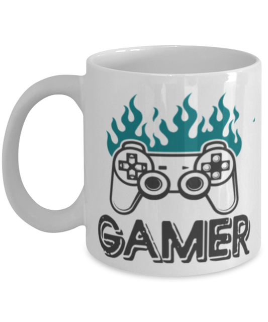 gamer, white Coffee Mug, Coffee Cup 11oz. Model 60089