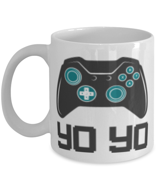 yo yo, white Coffee Mug, Coffee Cup 11oz. Model 60089