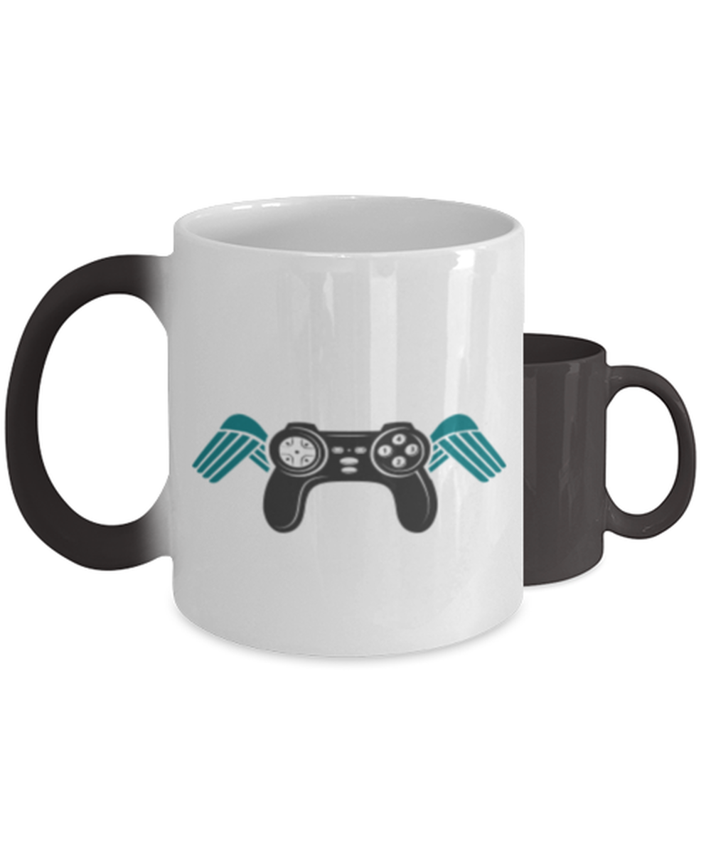 just gaming,  Heat Sensitive Color Changing Coffee Mug, Magic Coffee Cup. Model 60089